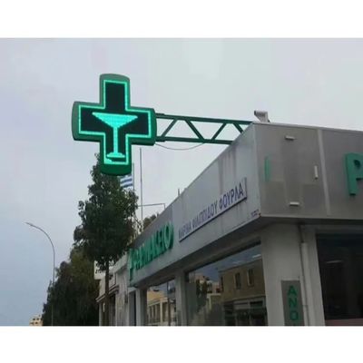 IP65 Outdoor P10 Display croisé de pharmacie à LED Affichage de panneau d'affichage à couleur