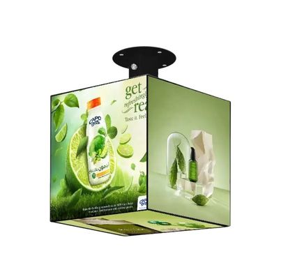 Intérieur IP31 Armoire en fer Affichage LED commercial 3D Cube LED Écran Wifi Contrôle